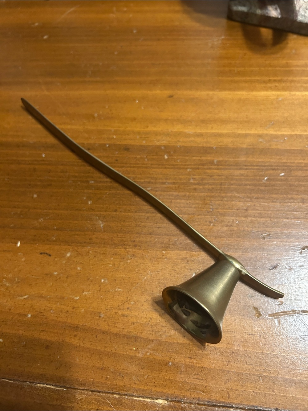 Brass Finish Decorative Candle Snuffer - Vintage Brass